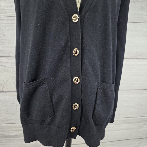 Grace Elements Black Women's Boyfriend Cardigan - Picture 3 of 6